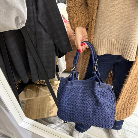 Borsa Intreccio Small Blue