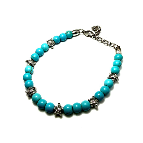 Bracciale pietre e pepite Tartaruga in Acciaio inossidabile