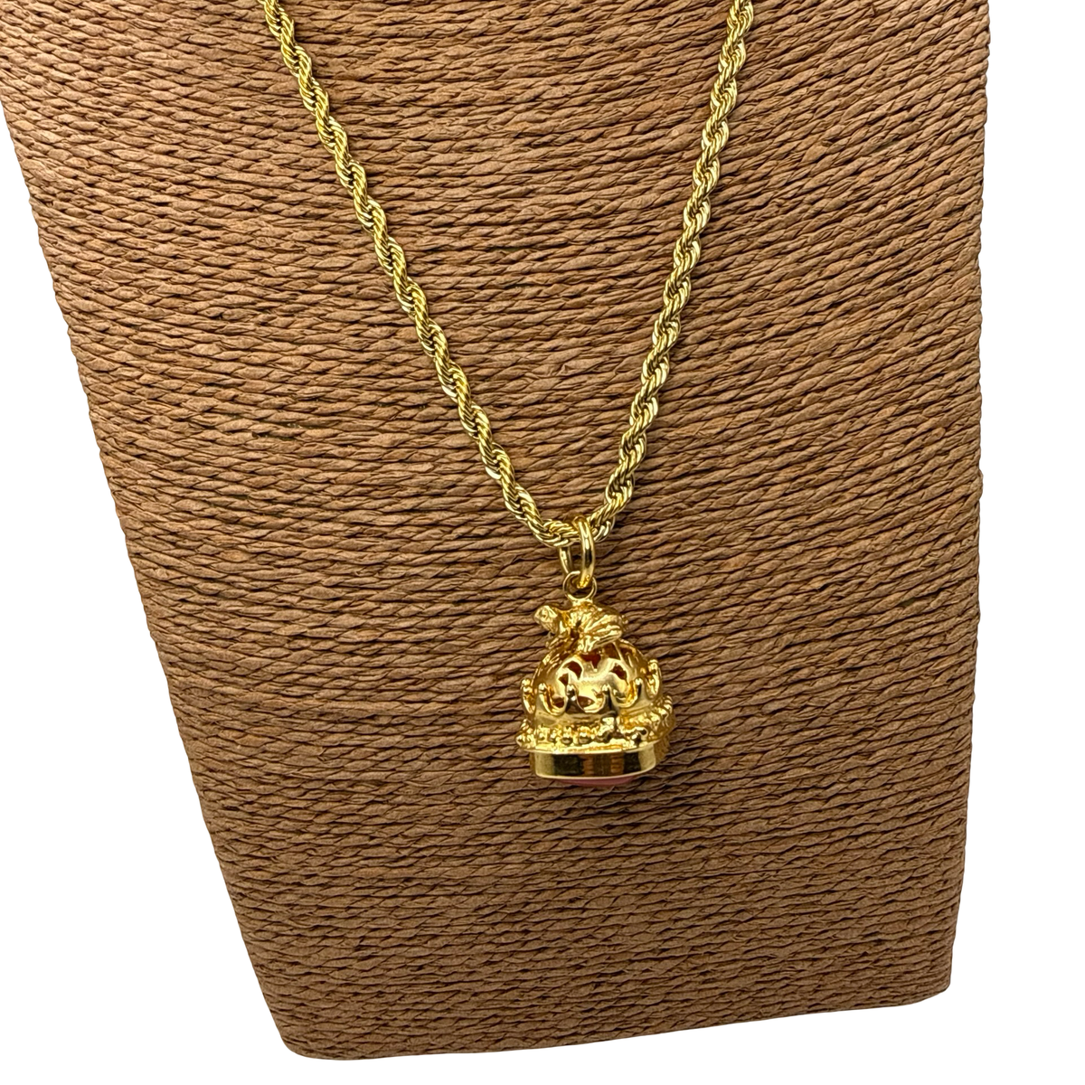 Collana Lanterna 6 Campana Corniola e Rana