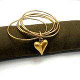 Bracciale 5 fili Cuore Acciaio inossidabile