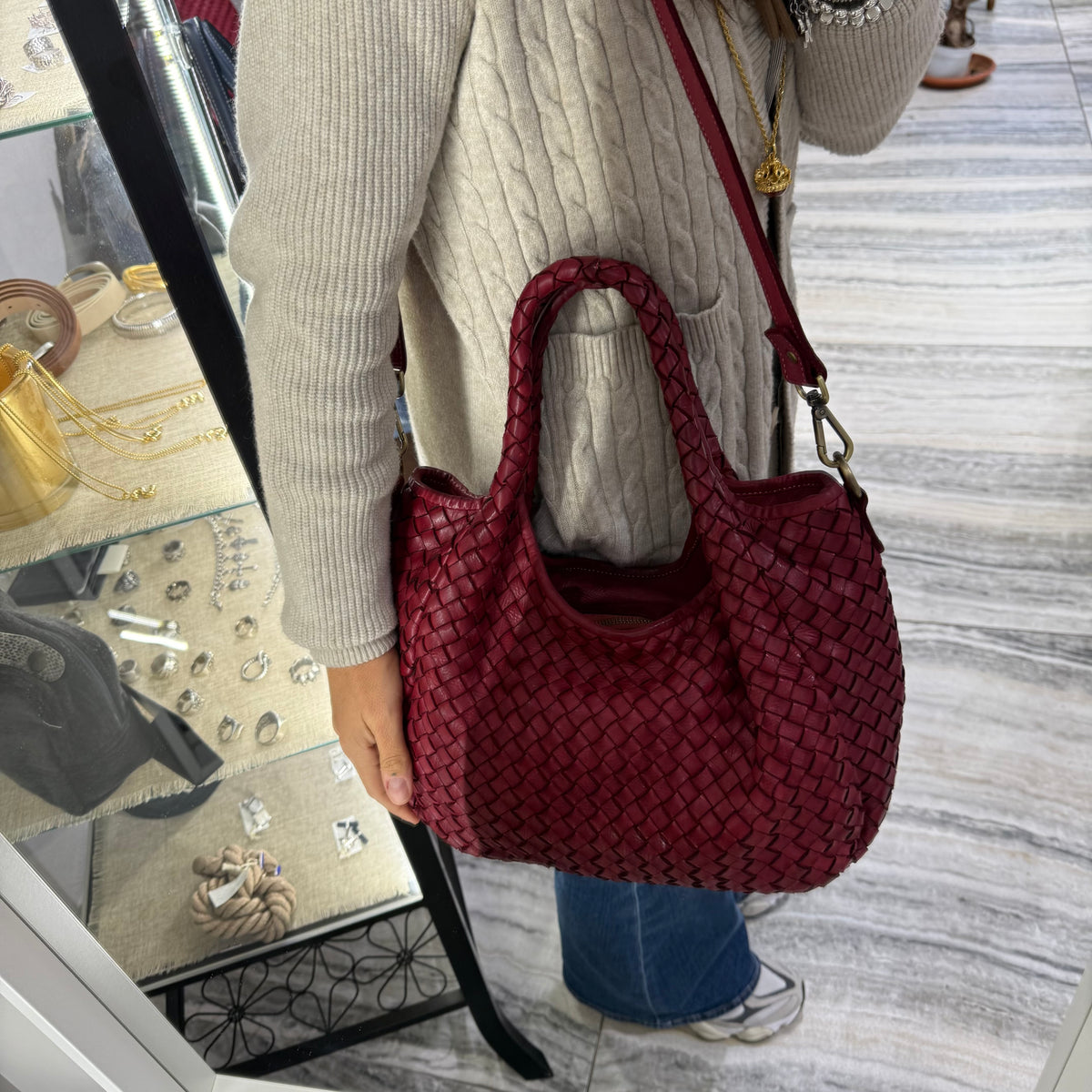 Borsa Intreccio Anita Vino