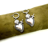 Orecchini Cerchio Cuore Sacro Pugnale