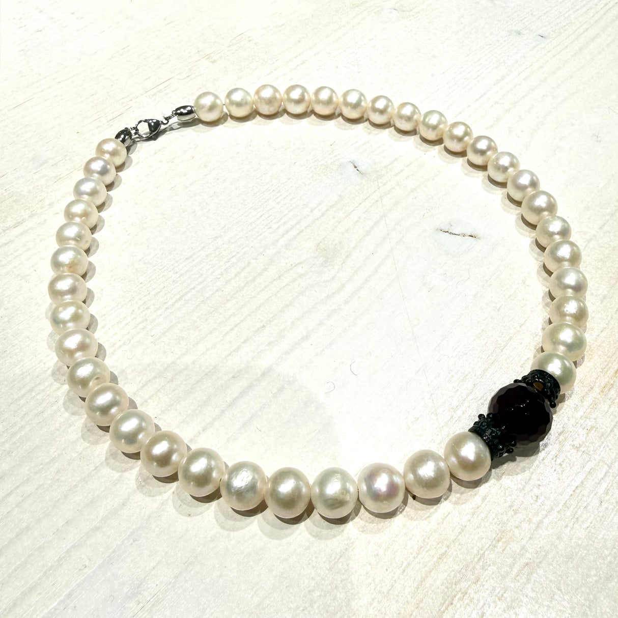 Collana Perle e Corone in acciaio inossidabile