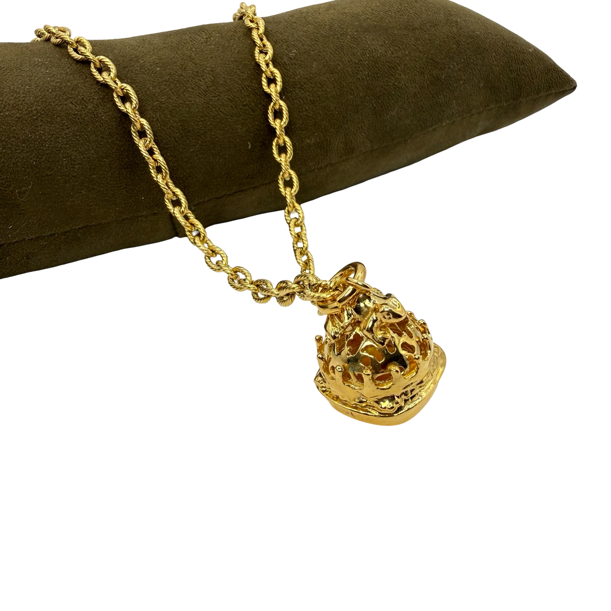 Collana Lanterna 6 Campana Corniola Arancio e Rana