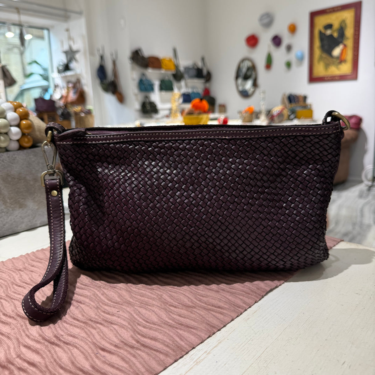 Pochette Intreccio Borgogna