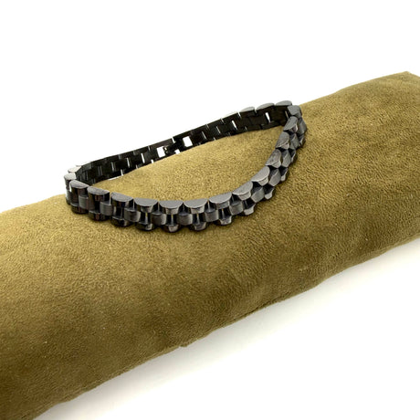 Bracciale Maglia Milano acciaio inossidabile Black