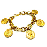 Bracciale monete rolò dorato
