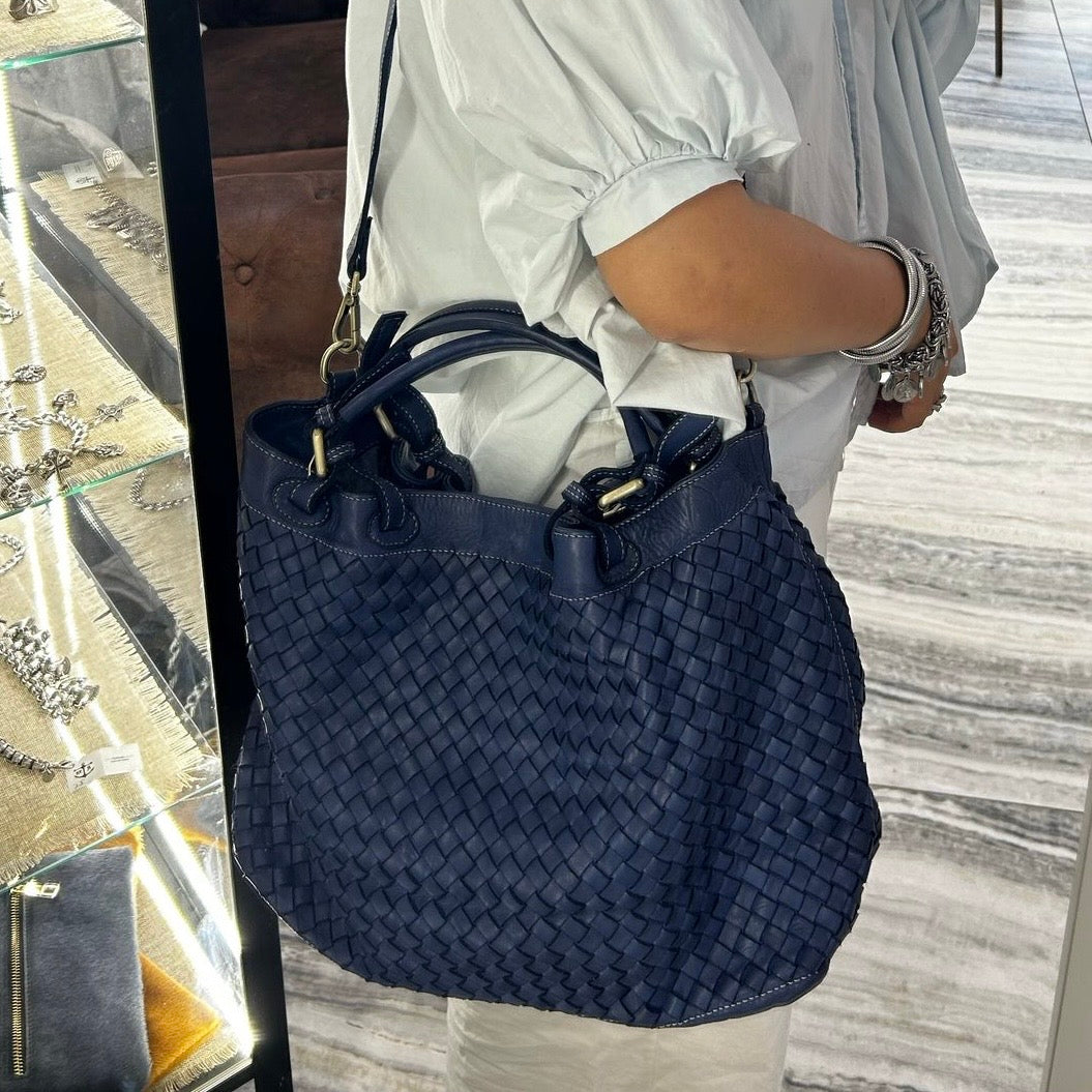 Borsa Intreccio Blu