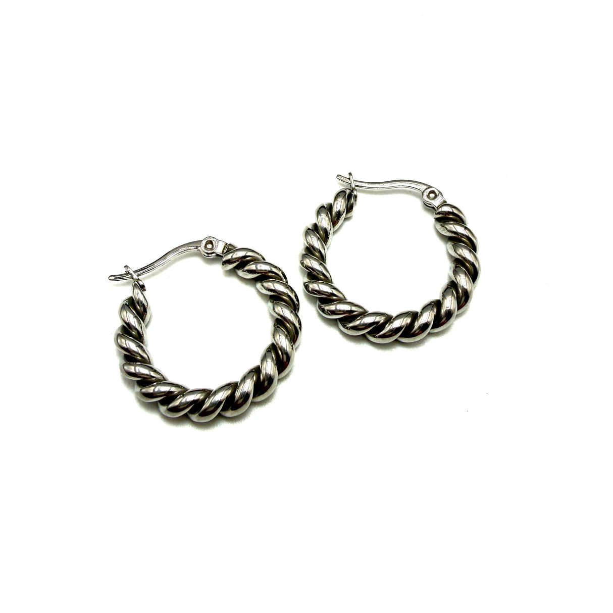 Orecchini Cerchio torcione acciaio inossidabile