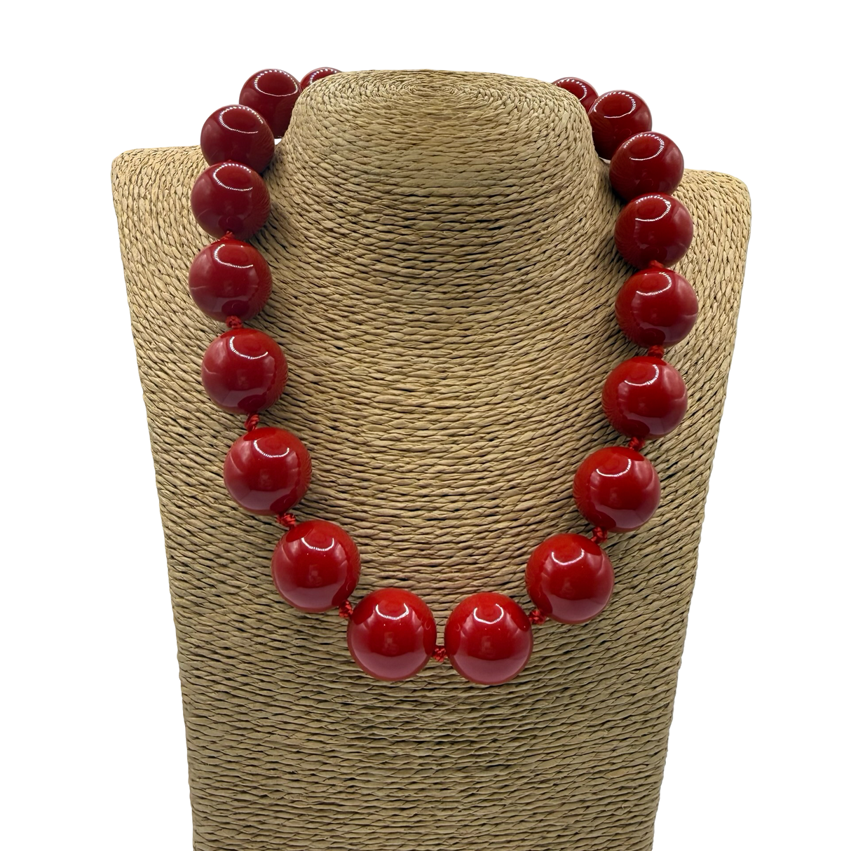 Collana sfere in Resina Rosso