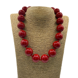 Collana sfere in Resina Rosso