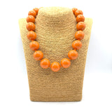 Collana sfere in Resina Arancio