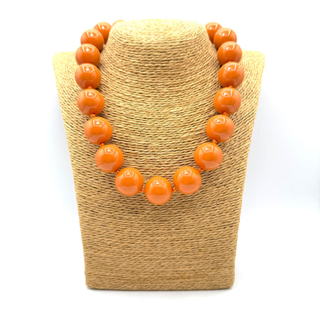 Collana sfere in Resina Arancio