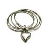 Bracciale 5 fili Cuore Acciaio inossidabile