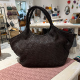 Borsa Shopper Harry intrecciata Testa di Moro