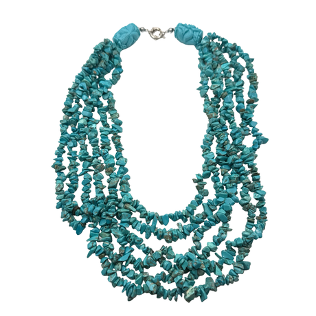 Collana Multifili Turchese