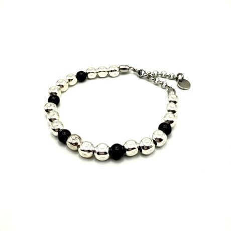 Bracciale Pepite Cubo Argento925 e Onice