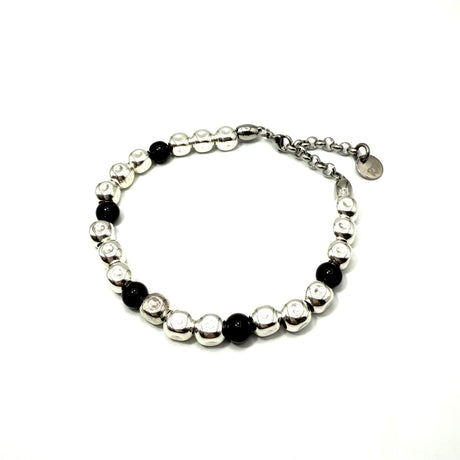 Bracciale Pepite Cubo Argento925 e Onice