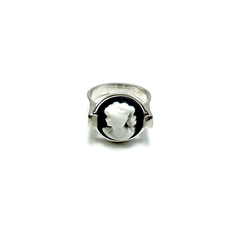 Anello Cammeo Blu Slim 2 Argento925