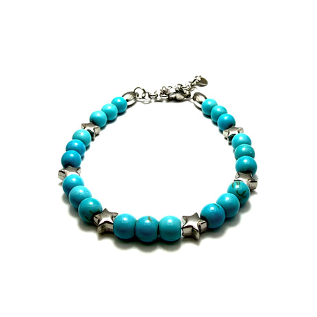 Bracciale pietre e pepite Stelle in Acciaio inossidabile