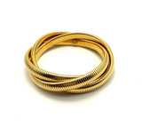 Tris Bracciali Tubogas Dorato