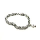 Bracciale Bizantina con Pumino Argento925