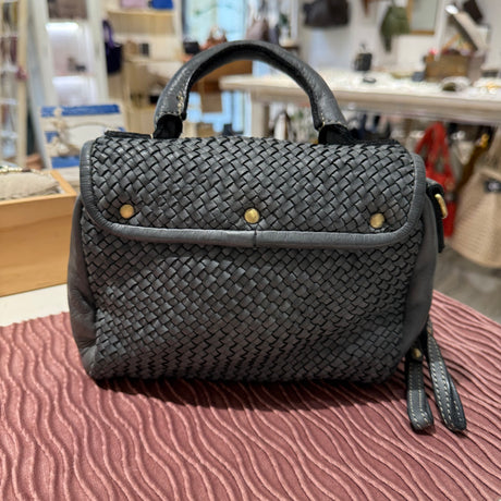 Borsa PIMMA intrecciata Grigio canna di fucile