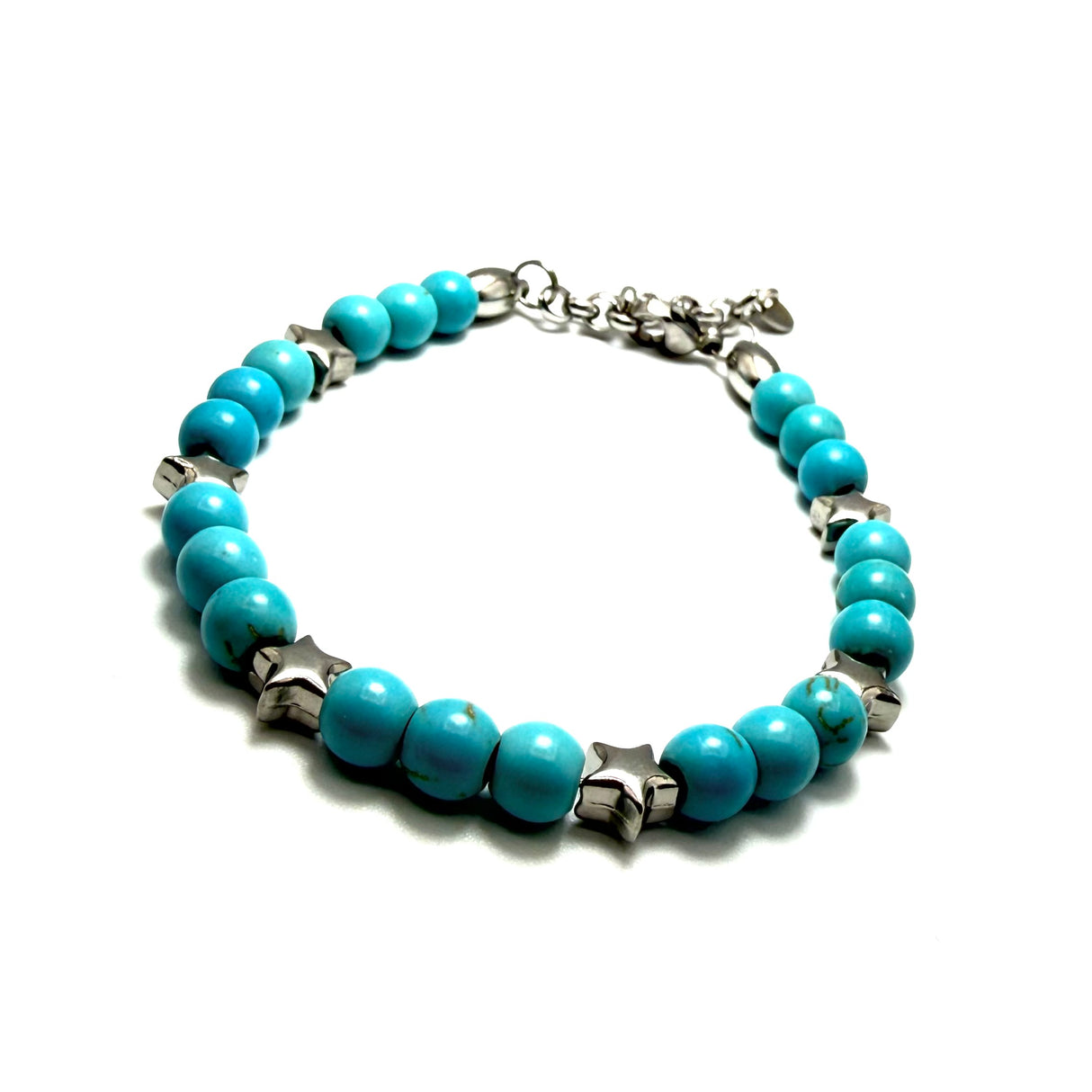 Bracciale pietre e pepite Stelle in Acciaio inossidabile