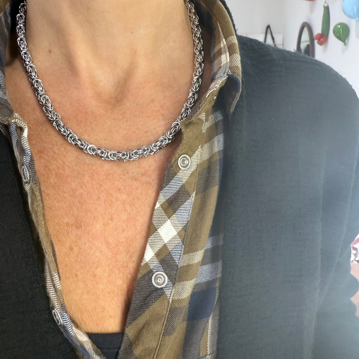 Collana Bizantina Acciaio Inossidabile