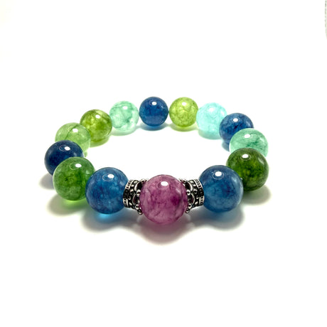 Bracciale Agata Multicolor e Corone