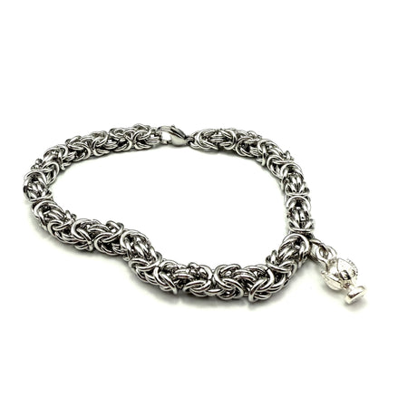 Bracciale Bizantina con Pumino Argento925
