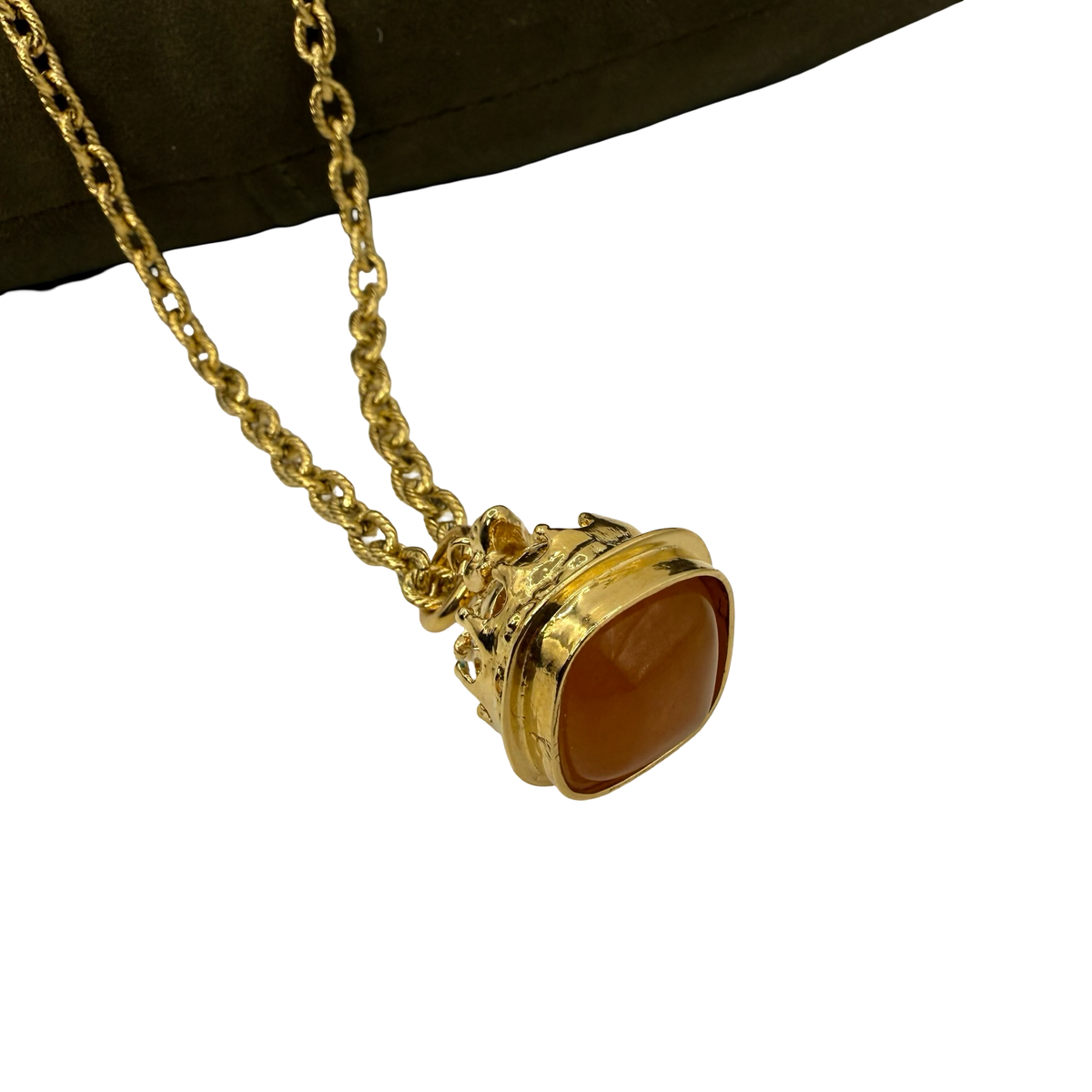 Collana Lanterna 6 Campana Corniola Arancio e Rana