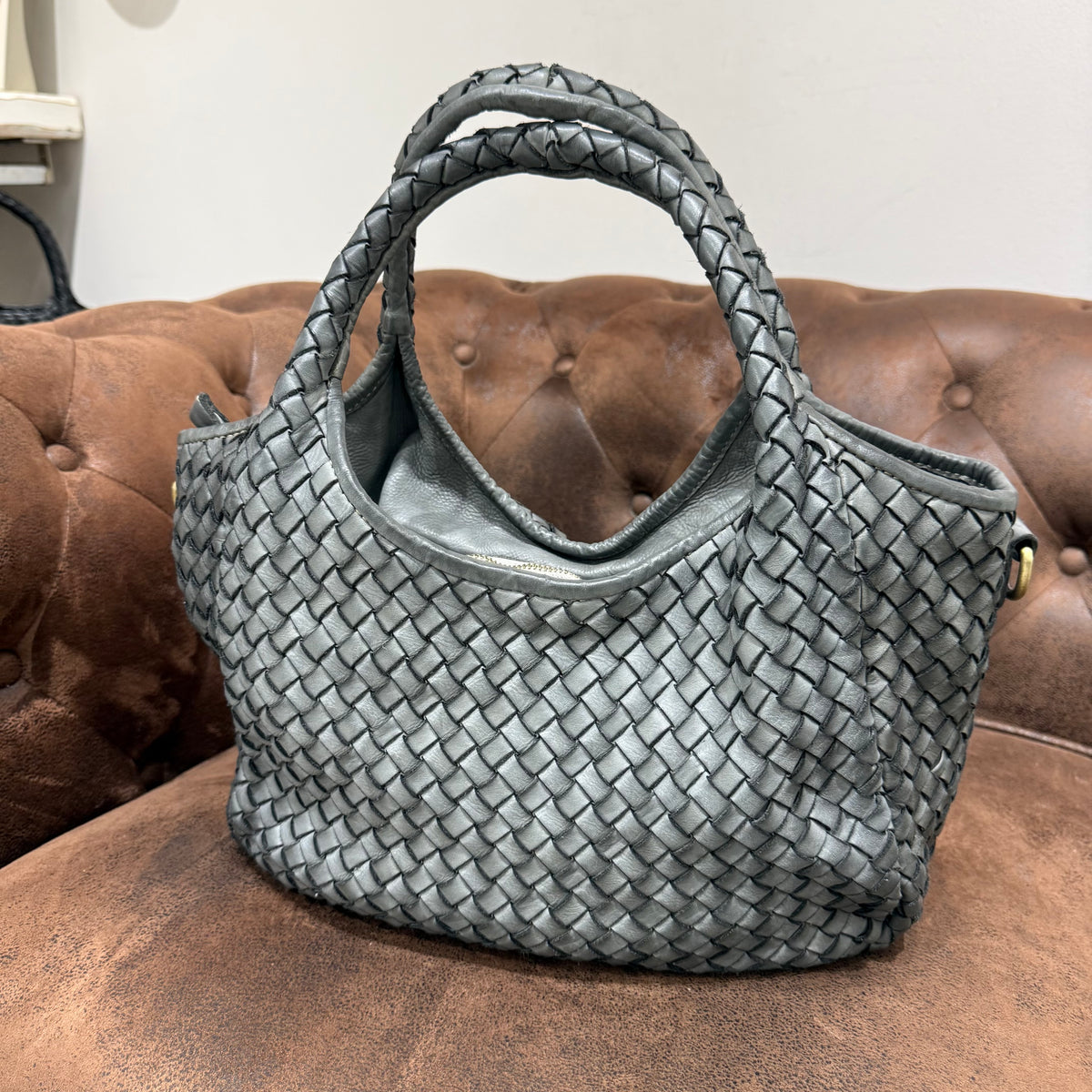 Borsa Intreccio Anita Grigio