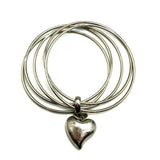 Bracciale 5 fili Cuore Acciaio inossidabile