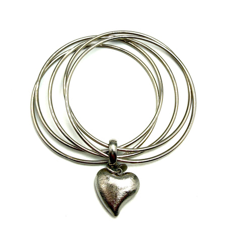 Bracciale 5 fili Cuore Acciaio inossidabile