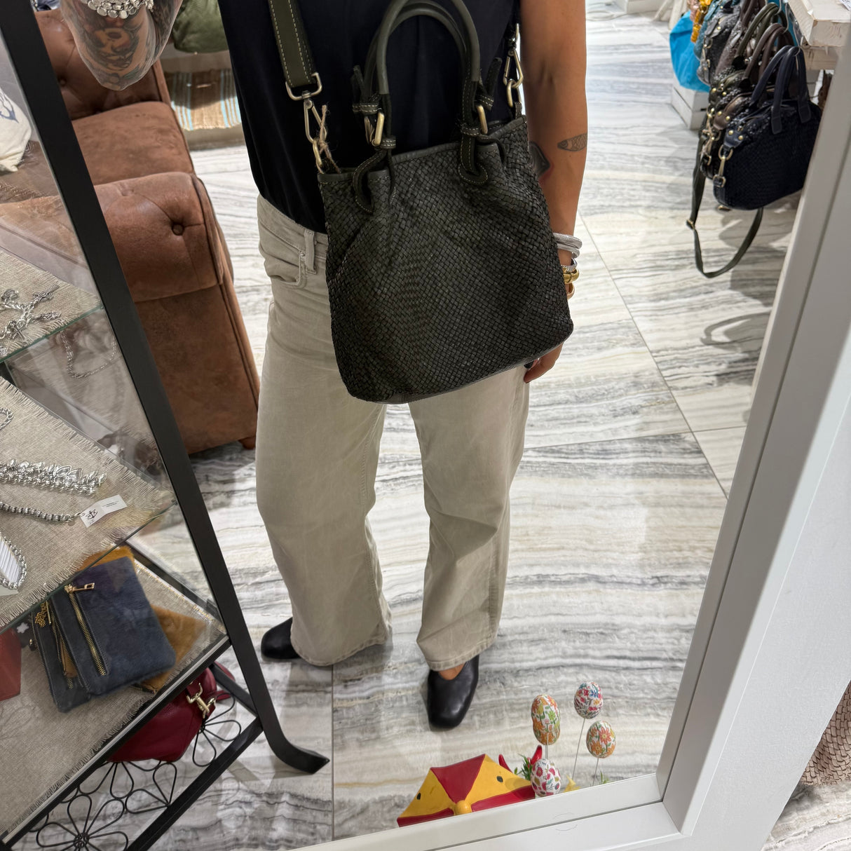 Borsa Rachele Small Verde Militare