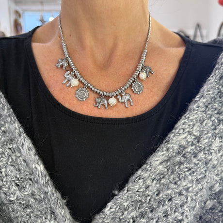 Collana Lucky Rainbow Cammello, Sole, Elefante