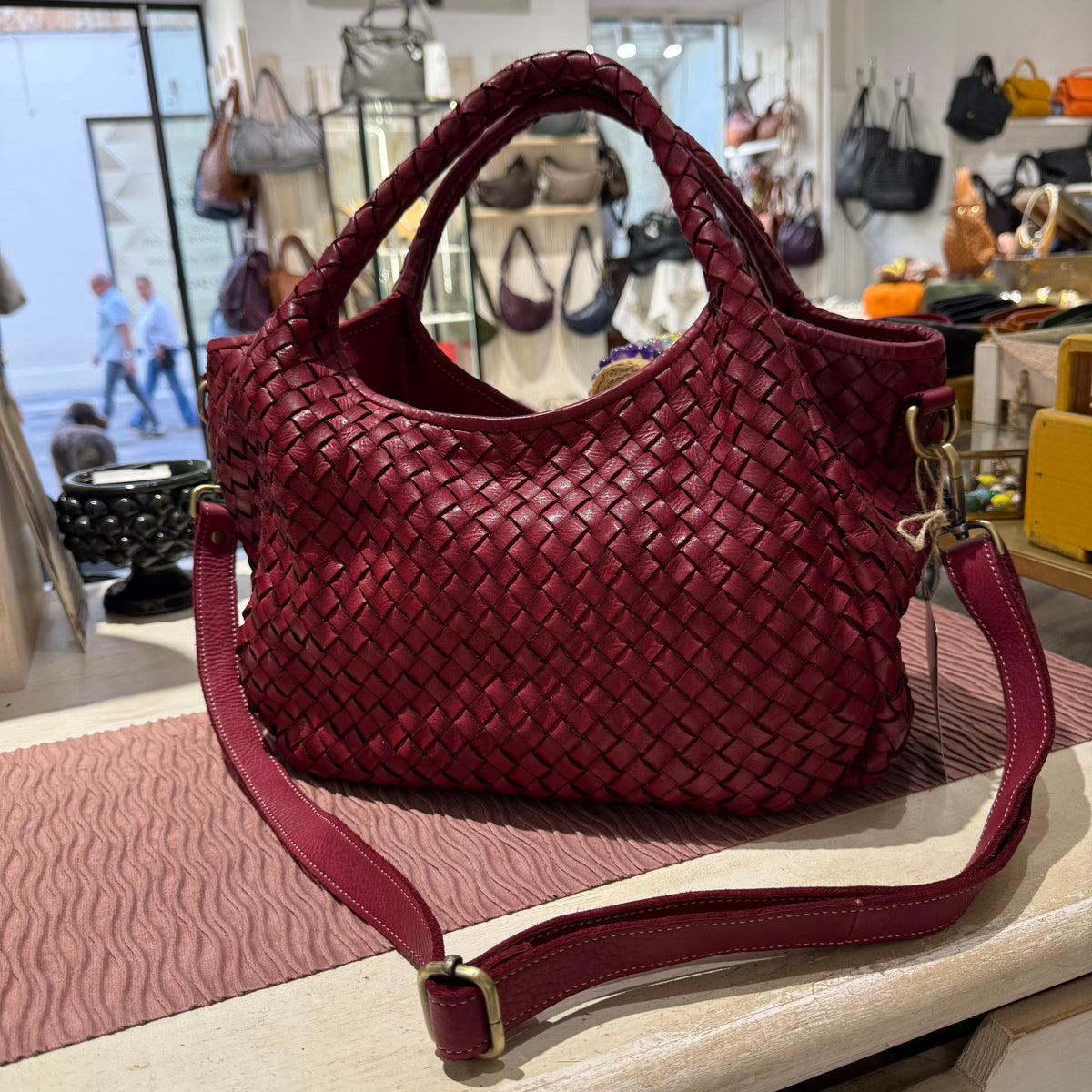 Borsa Intreccio Anita Vino