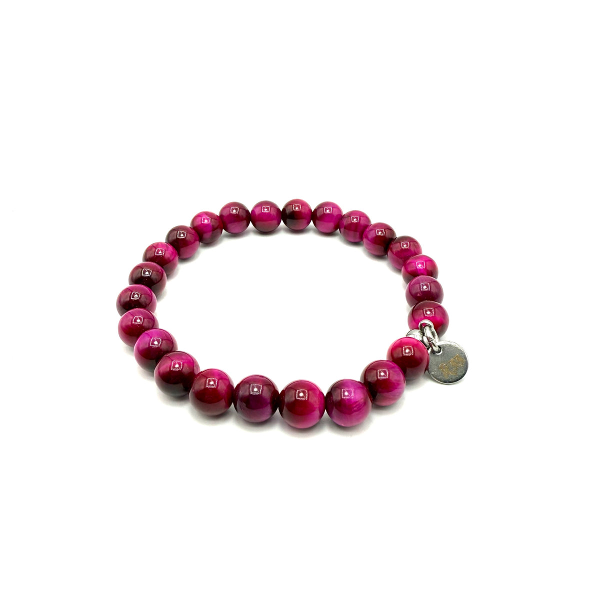Bracciale pietre Occhio di Tigre Fucsia