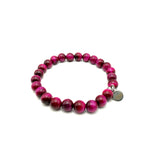 Bracciale pietre Occhio di Tigre Fucsia