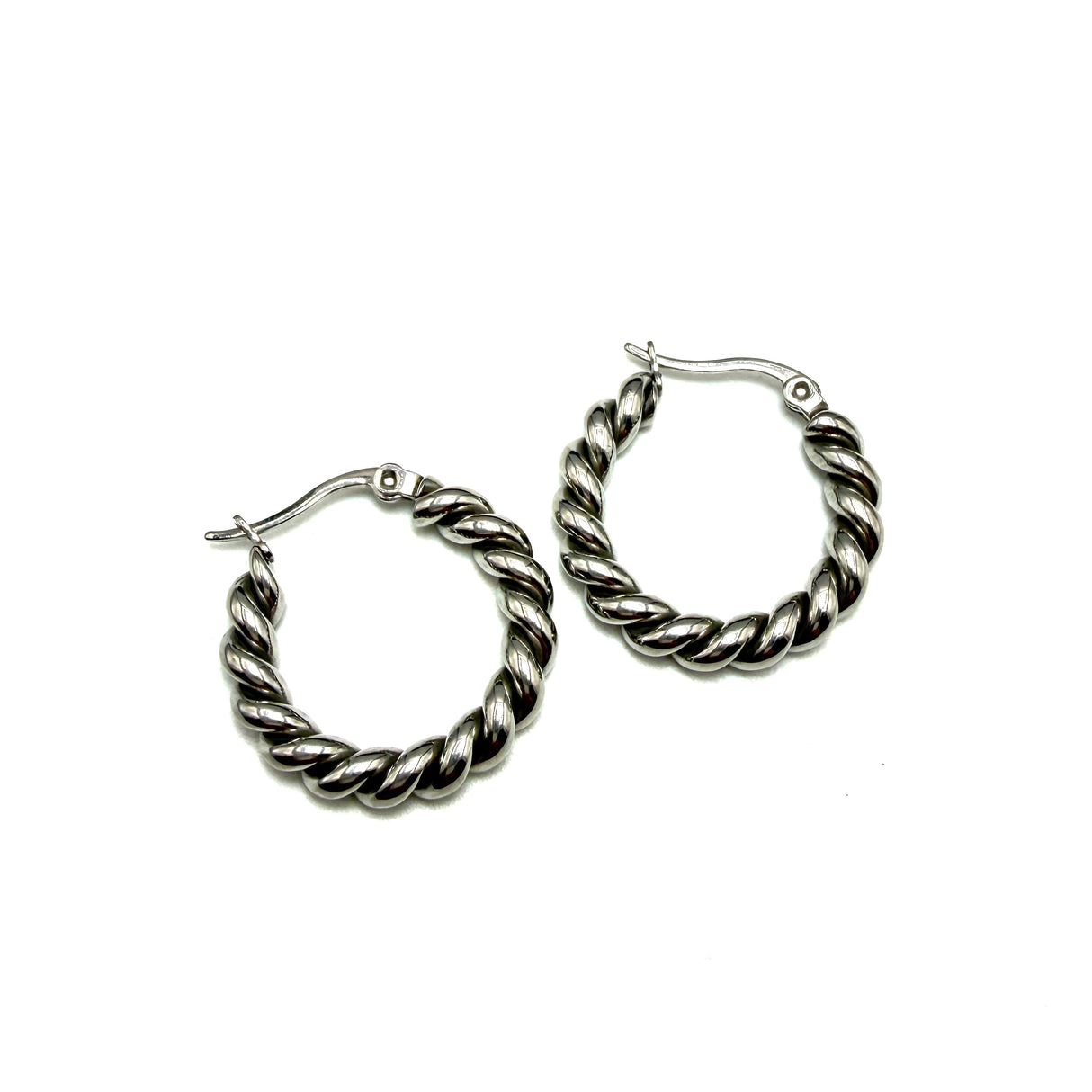 Orecchini Cerchio torcione acciaio inossidabile