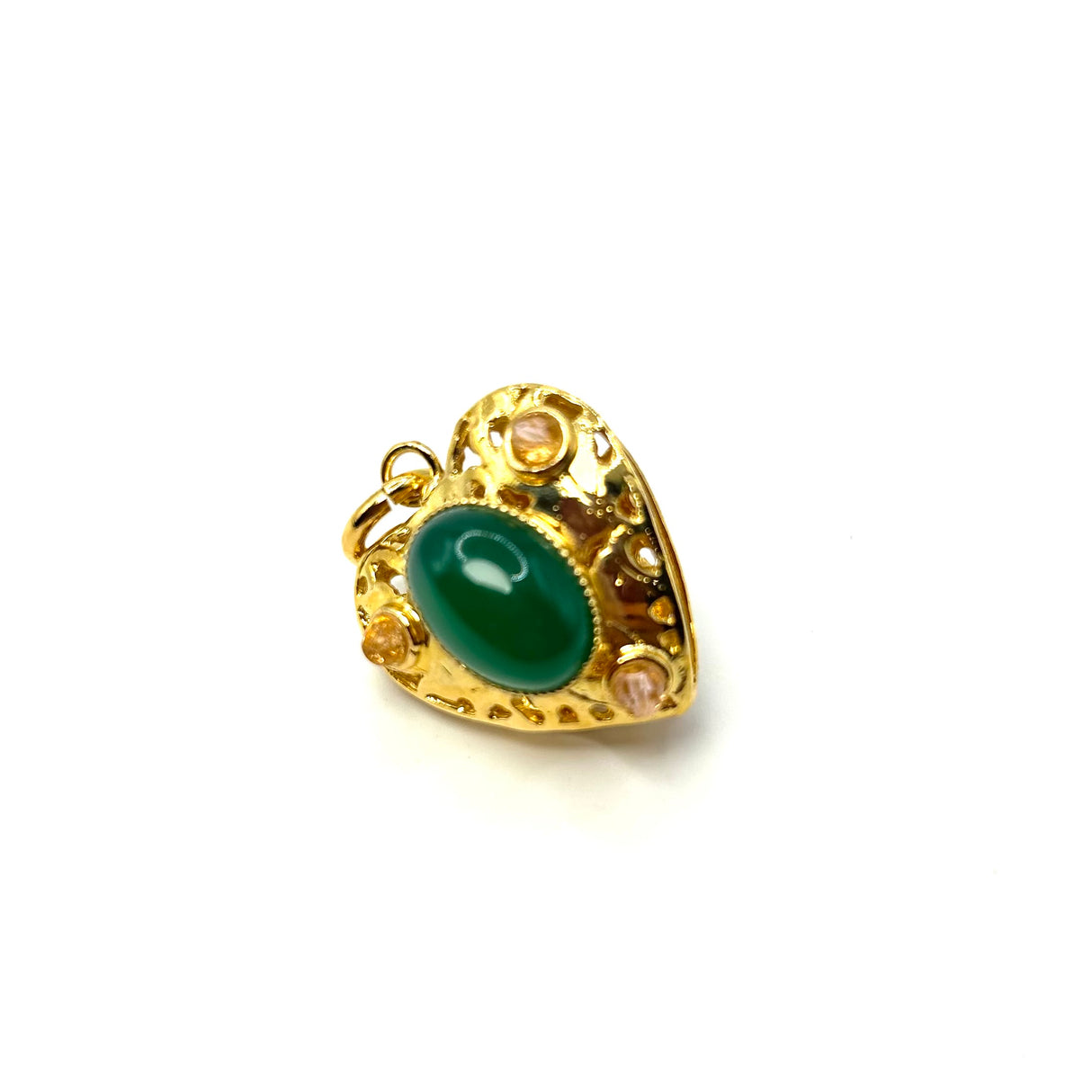 Charm Lanterna Cuore Giada verde