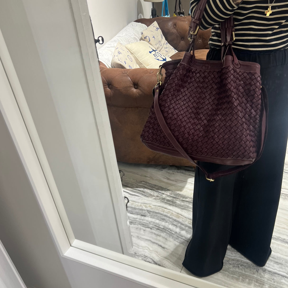 Borsa Intreccio Borgogna
