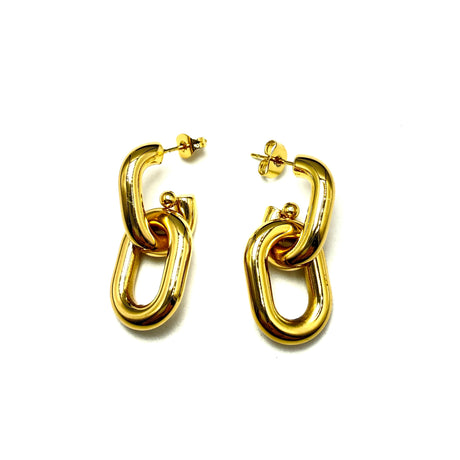 Orecchini doppia rolò dorati