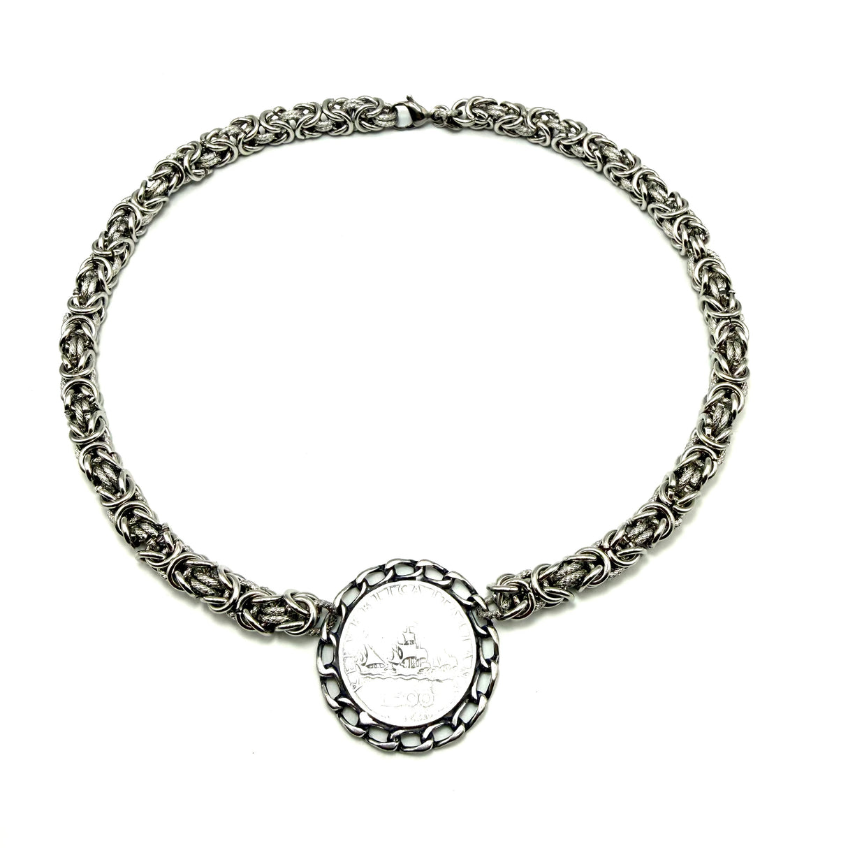 Collana Bizantina con Moneta 500 Lire