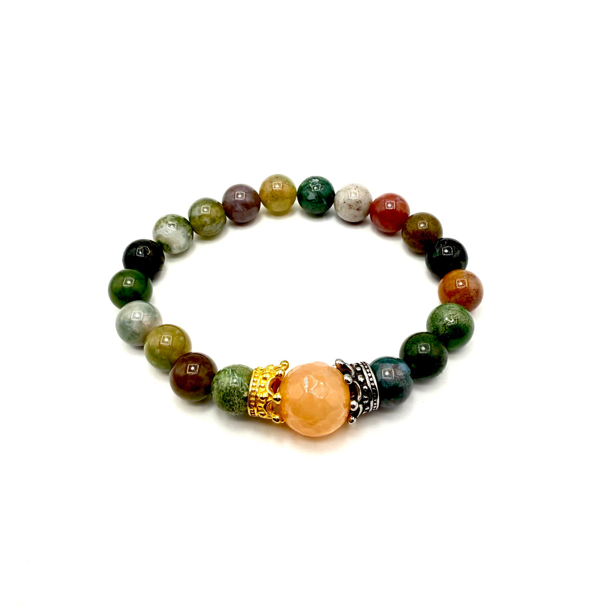 Bracciale Pietre Diaspro e Corone