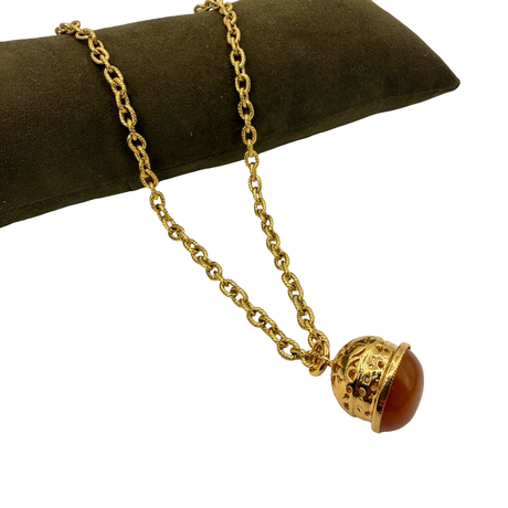 Collana Lanterna 3 Campana Corniola Arancione