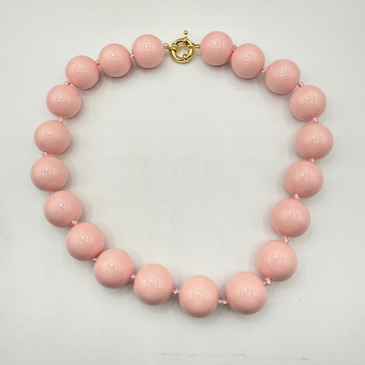 Collana sfere in Resina Pink Babol
