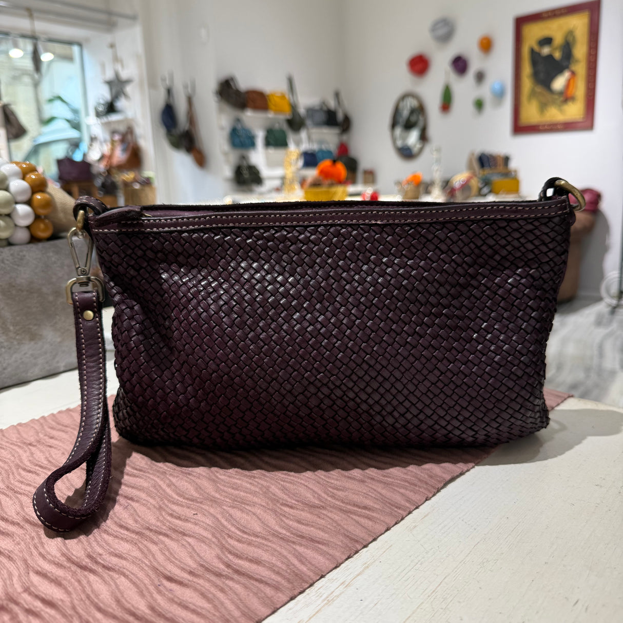 Pochette Intreccio Borgogna