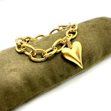Bracciale Cuore Satinato Gold Acciaio Inossidabile
